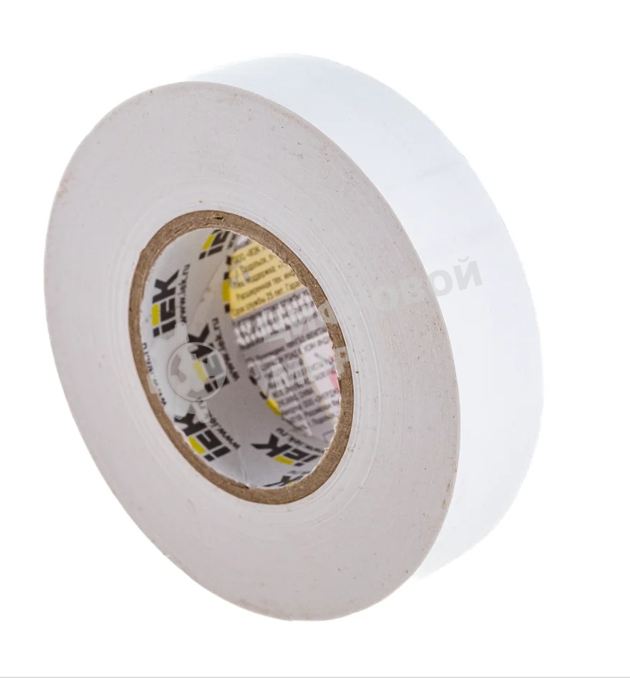Изолента IEK UIZ-20-10-K01, ПВХ, Белая, 19мм, 20м
