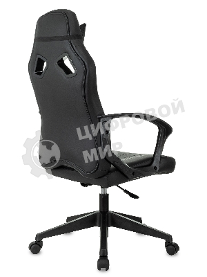 Кресло игровое Бюрократ Zombie 50 черный эко.кожа крестов. пластик