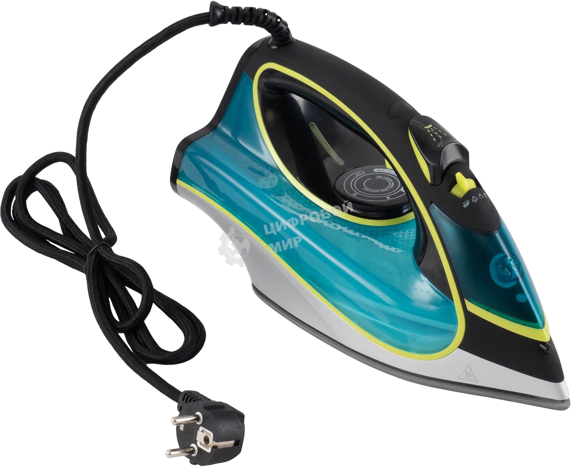 Утюг Hyundai H-SI01450 3200 Вт голубой/желтый