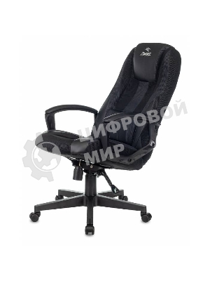 Кресло Бюрократ Zombie 9 черный/серый, экокожа, 120 кг, механизм качания