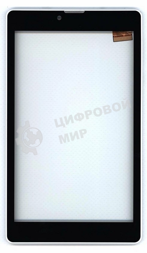 Сенсорное стекло (тачскрин) для Irbis TZ737, черное с рамкой