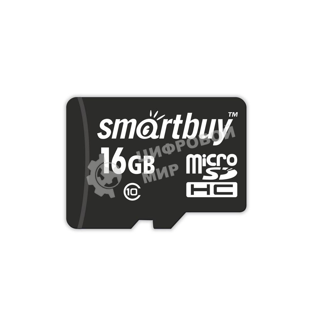 Флеш карта MicroSDHC (Transflash) 16Gb Smartbuy (Class 10)+SDадаптер