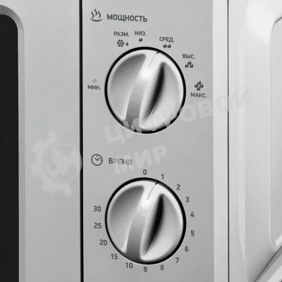 Микроволновая печь BBK 17MWS-784M/B серебристый, 17 л, 700 Вт, переключатели - поворотный механизм