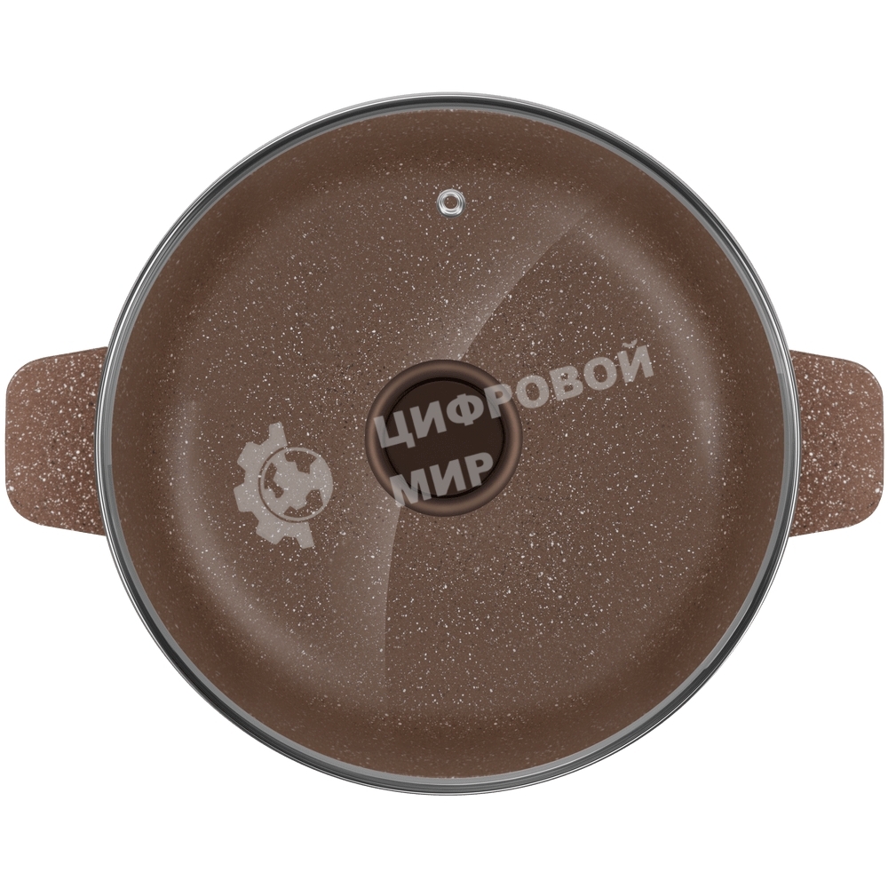 Кастрюля Maunfeld CARMEL MF24CRM01CR, 24 см, 4 л из литого алюминия со стеклянной крышкой