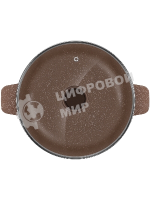 Кастрюля Maunfeld CARMEL MF24CRM01CR, 24 см, 4 л из литого алюминия со стеклянной крышкой