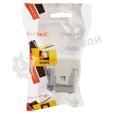 Розетка с крышкой модульная DKC 4400012 2P+E, с з/ш, 