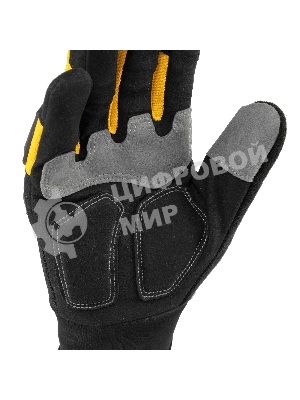 Перчатки универсальные Denzel усиленные, с защитными накладками, размер 9