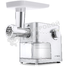 Мясорубка электрическая Hyundai HY-MG5591 серый, 1900 Вт, 2.4 кг/мин, реверс, защита от перегрузки, насадки - 5