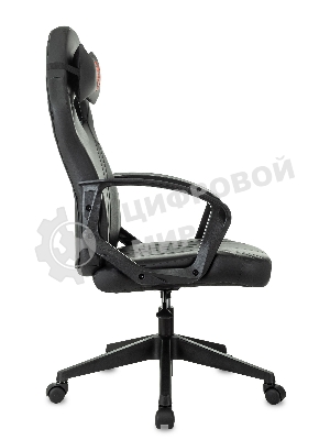 Кресло игровое Бюрократ Zombie 50 черный эко.кожа крестов. пластик