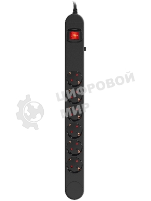 Сетевой фильтр Ippon NF-EU-3-16 3 м, 6 розеток, черный, коробка