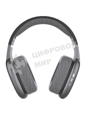 Беспроводные/проводные наушники QUMO Sense BT 0080 серый, накладные, Bluetooth + проводной, до 10 ч