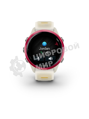 Умные часы Garmin Forerunner 570 слоновая кость, малиновый безель, ремешок манго 42мм