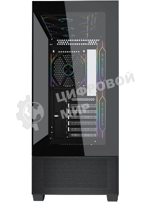 Компьютерный корпус Accord ACC-EL1B TG черный без БП ATX 2xUSB2.0 1xUSB3.1 audio