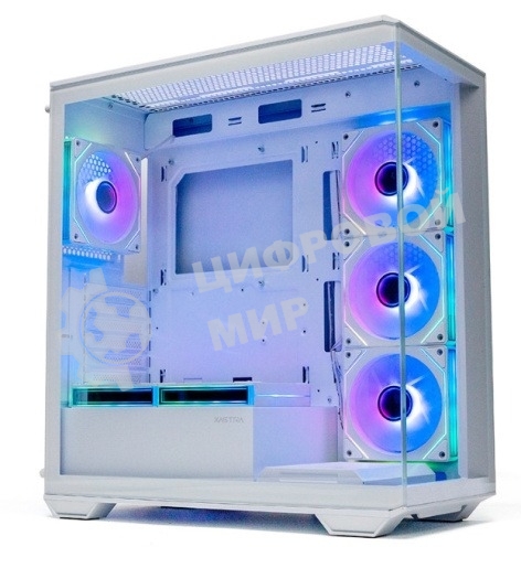 Корпус ATX Xastra Q600 6ARGB-C10-UC White без БП, боковая панель из закалённого стекла, USB 3, USB Type-C