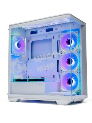 Корпус ATX Xastra Q600 6ARGB-C10-UC White без БП, боковая панель из закалённого стекла, USB 3, USB Type-C