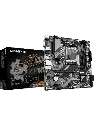 Материнская плата Gigabyte A620M DS3H, mATX, AM5, AMD A620, 4xDDR5, 4xSATA, 1xM.2, 1xPCI-E 4.0 x16, 1xPCI-E x1, 1xHDMI, 1xDP, 1xVGA, 1x 1Gb LAN, 1xUSB 3.2 Gen 1, 4xUSB 2.0, 3x3.5мм, 7.1, ATX