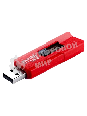 Флешка USB Smartbuy STREAM Red (SB128 GbST-R3), 128Gb, USB 3.0, R/W 75/30, красный/черный