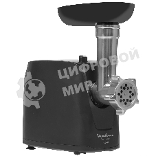 Мясорубка электрическая Moulinex ME112832 черный/серебристый, 1600 Вт, 1.9 кг/мин, реверс, защита от перегрузки, насадки - 5