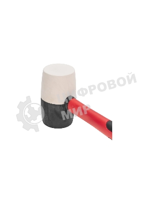 Киянка резиновая Kranz KR-12-8154 680 г, черно-белая резина, фибергласовая рукоятка