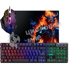 Проводная клавиатура/мышь Defender ALION GS-987 RU черный 52987