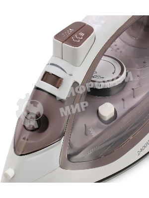 Утюг Maxwell MW-3047, 2400 Вт, белый/коричневый