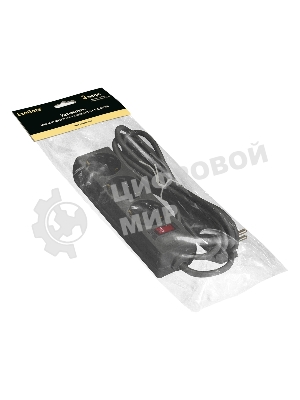 Удлинитель ExeGate EC-3-3B EX279351RUS черный, 3 м, евровилка, 3 розетки, 2200 Вт