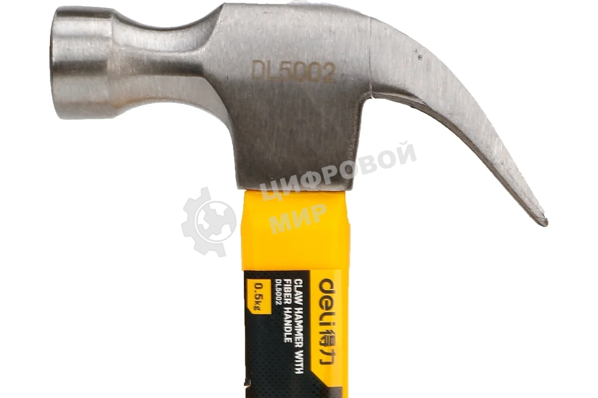 Молоток-гвоздодер Deli DL5002 500 гр Фибергласовая рукоять