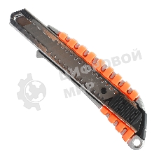 Нож строительный PATRIOT CKP-183, с выдвижным сегментированным лезвием, автофиксатор, двухкомпонентный алюминиевый корпус, 18мм