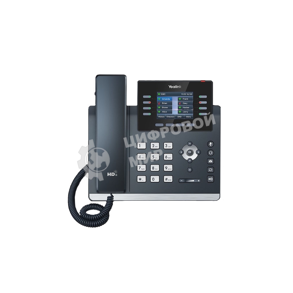 IP-телефон YEALINK SIP-T44W, 12 аккаунтов, 2 порта USB, Wi-Fi, цветной экран 2.8