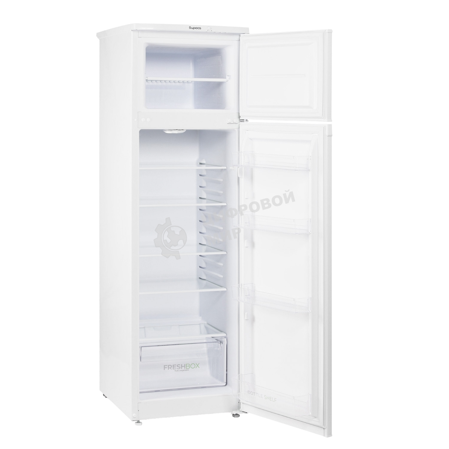 Холодильник Бирюса 424 белый двухкамерный 170/35л морозилка сверху