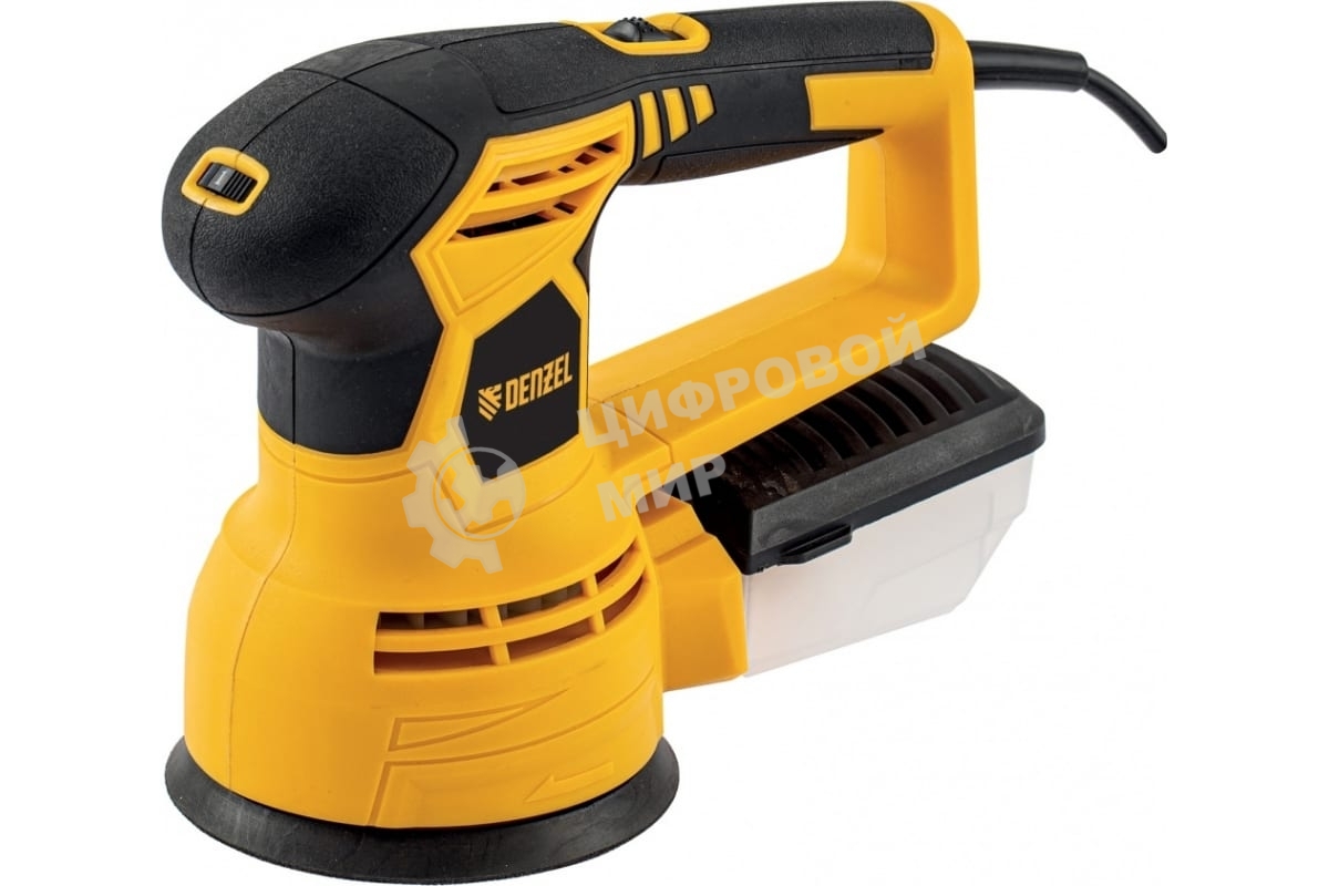 Эксцентриковая шлифовальная машина Denzel OS-125, 450 Вт, 6000-12000 об/мин