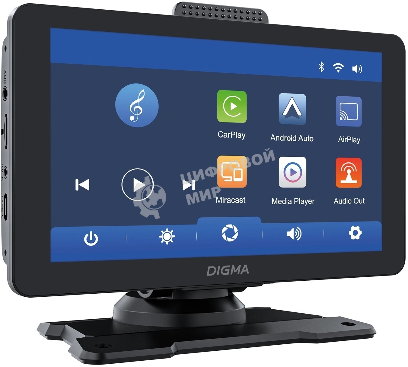 Автомобильный монитор Digma Smart Play 600, BT, Wi-Fi, CarPlay, Android auto 7