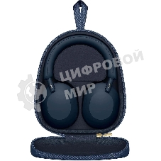 Беспроводные/проводные наушники Sony WH-1000XM5 синий, полноразмерные, Bluetooth + проводной, активное шумоподавление, до 30 ч