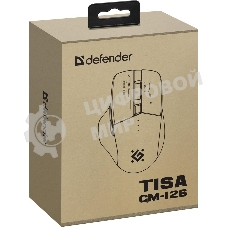 Мышь беспроводная Defender Tisa GM-126 белый/синий, 1600 dpi, радиоканал, Bluetooth, USB, кнопки - 6