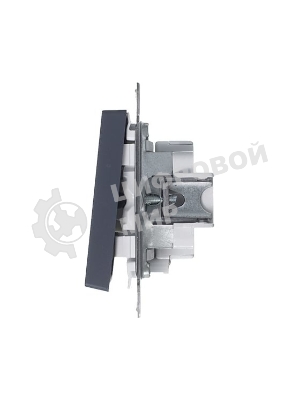 Механизм выключателя 2-кл. СП AtlasDesign 10А IP20 (сх. 5а) 10AX с подсветкой грифель