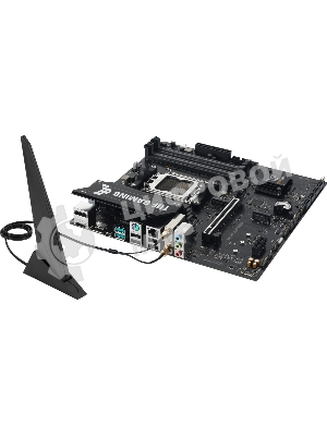 Материнская плата ASUS TUF GAMING A620M-A PLUS WIFI, AM5, AMD A620A, 4xDDR5, 4xSATA, 2xM.2, 1xPCIe 4.0 x16, 1xPCIe 3.0 x1, 1xHDMI, 2xDP, 1x2.5Gb LAN, Wi-Fi 6, Bluetooth 5.3, 2xUSB-A 10Gbps, 4xUSB-A 2.0, 3x3.5 мм, 7.1, mATX