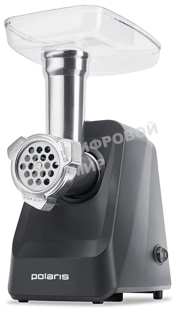 Мясорубка электрическая Polaris PMG 1855 RUS черный, 1800 Вт, 2.0 кг/мин, реверс, защита от перегрузки, насадки - 7