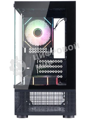 Компьютерный корпус 1STPLAYER MIKU Mi2-A ARGb черный mATX 3x120мм ARGb fans Mi2-A-BK-2FC7R-1FC7