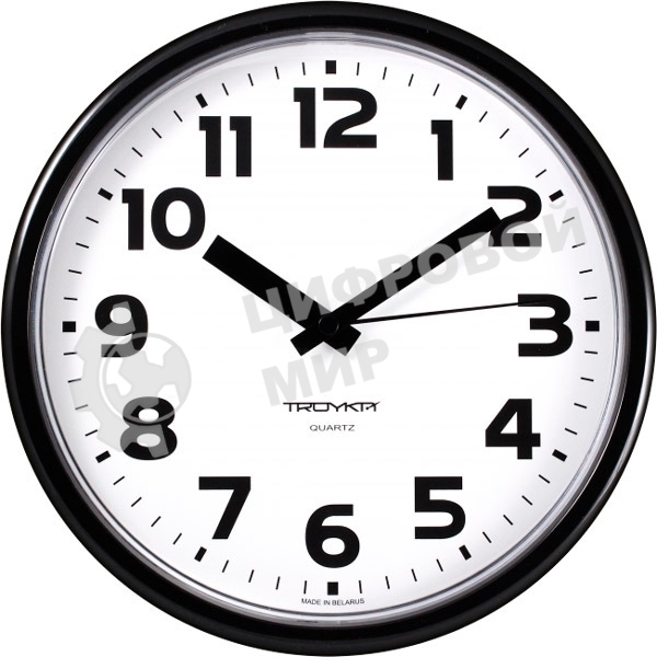 Часы настенные TROYKA 91900945 белые, круглые