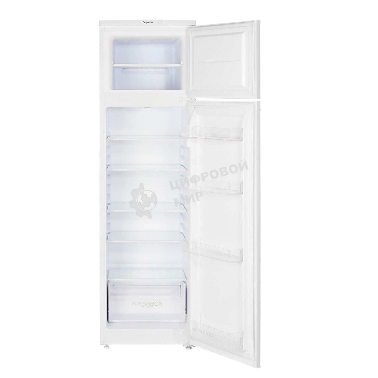 Холодильник Бирюса 424 белый двухкамерный 170/35л морозилка сверху