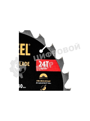 Пильный диск по дереву Denzel ф250 х 30 мм, 24 зубьев