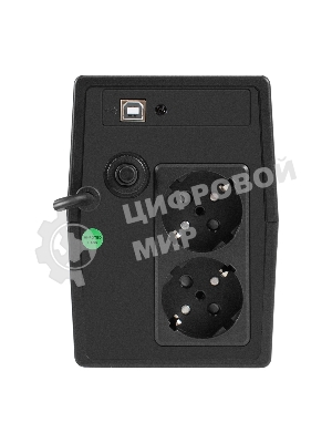 Источник бесперебойного питания ExeGate Power NB-500.LED.AVR.2SH.USB (500VA/300W, LED, AVR, 2*Schuko, USB, батарея 12V 4.5Ah, Black)