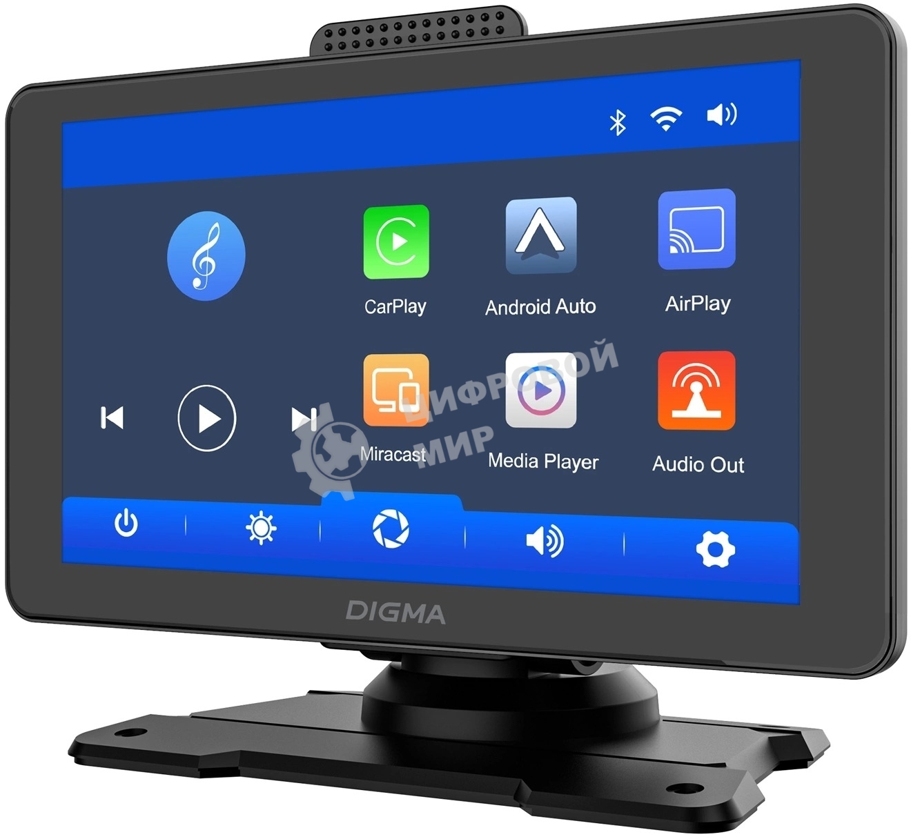 Автомобильный монитор Digma Smart Play 600, BT, Wi-Fi, CarPlay, Android auto 7