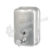 Дозатор для жидкого мыла из нерж. стали, матовый puff-8605m хром матовый, 500 мл, 17х12х12 см