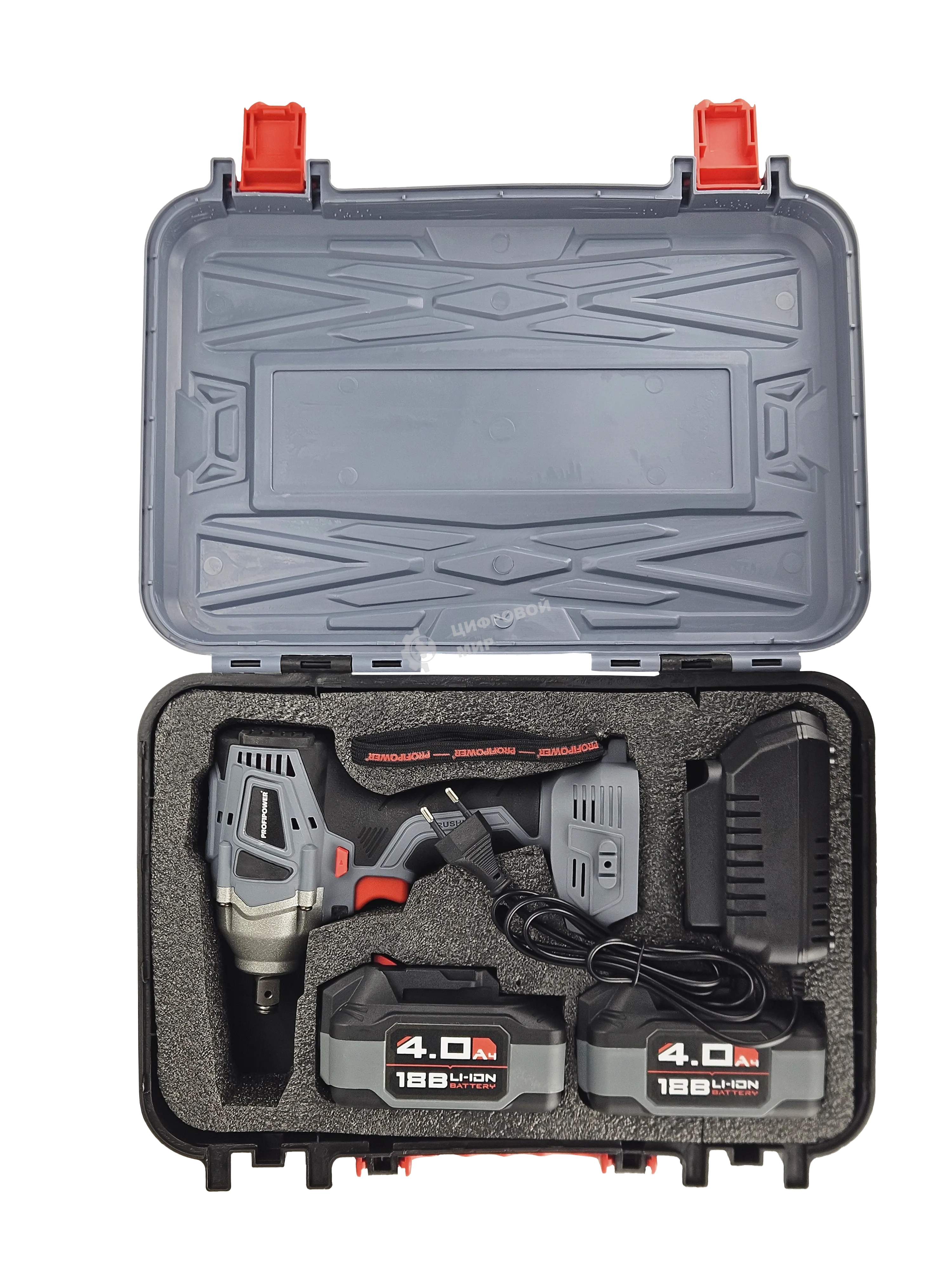 Аккумуляторный винтоверт беcщеточный импульсный ProfiPower MKDTD-18V (Li-ion-2шт, 4.0А·ч, З/У speed, кейс)