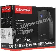 Источник бесперебойного питания CyberPower UTI675E/675 ВА/360 Вт/2 х CEE 7 (евророзетка)