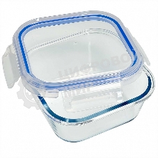 Форма для запекания ЗАБАВА РК-0105/2 квадратная с герм. крышкой из жаропр.. стекла 0,8 л 15,2*15,2*6