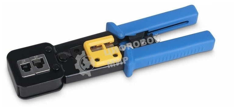 Инструмент обжимной Cabeus HT-376Z для коннекторов быстрой установки RJ-45 (8р8с), RJ-11/12 (6р6с, 6р4с, 6р2с), профессиональный, с храповым механизмом