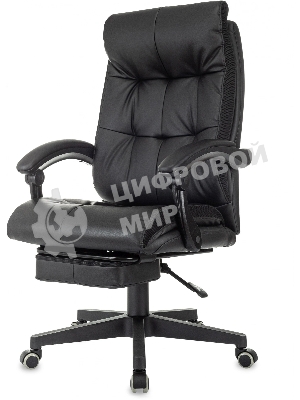Кресло Бюрократ CH-824MSG-BF черный, экокожа