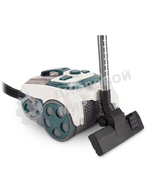 Пылесос Hyundai HYV-C3500 белый/бирюзовый, 380/2220 Вт, уборка сухая, пылесборник контейнер 2.5 л